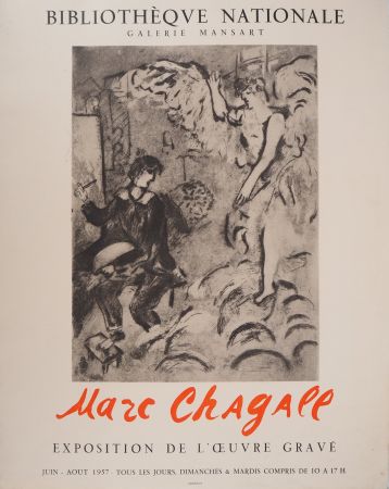 Livre Illustré Chagall - L'Apparition, Peintre et ange