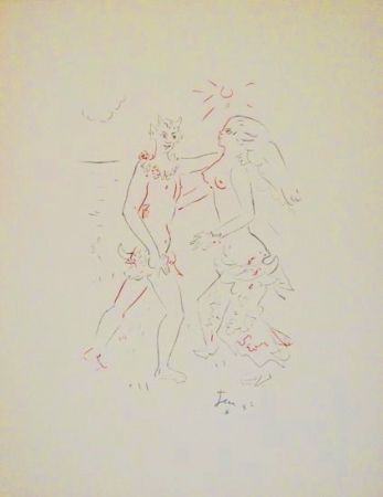 Lithographie Cocteau - L’après-midi d’un faune (Debussy)