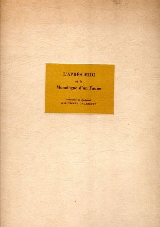 Livre Illustré Carra - L'après midi et le Monologue d'un Faune