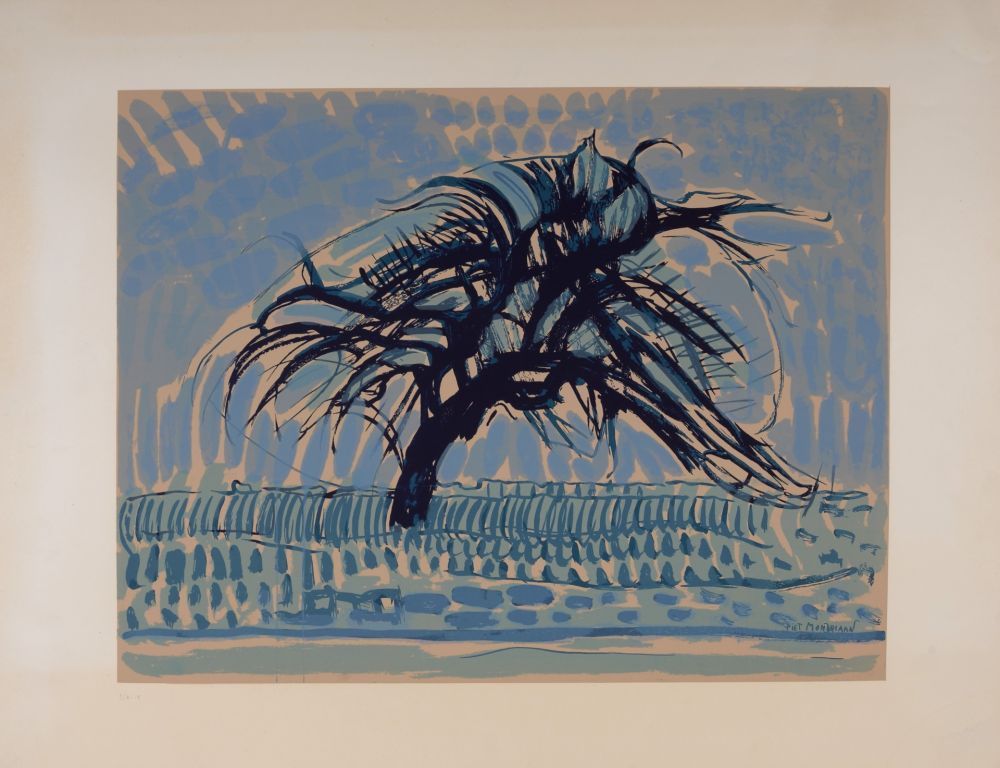 Sérigraphie Mondrian - L'arbre bleu, 1911 (1957)