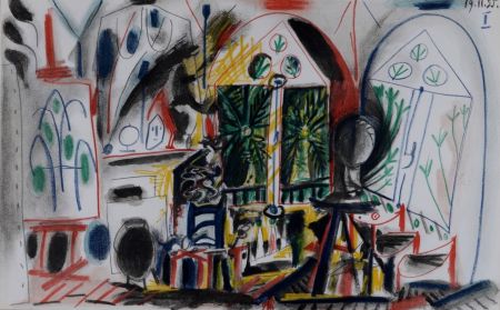 Lithographie Picasso - L'Atelier de La Californie #1, 1959