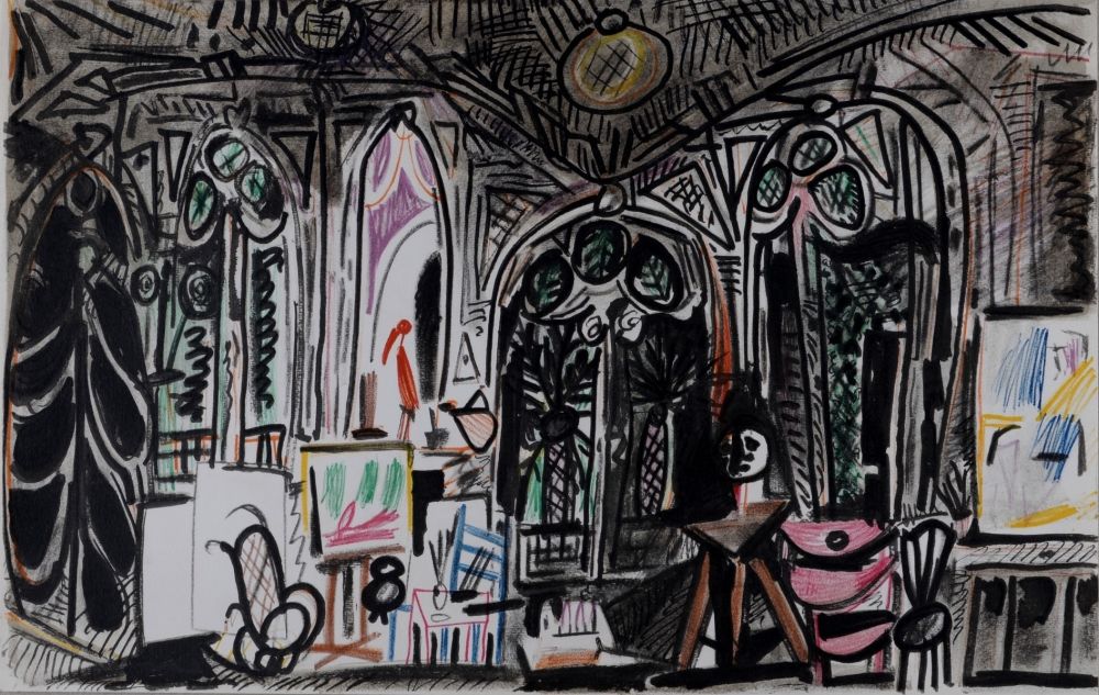 Lithographie Picasso - L'Atelier de La Californie #2, 1959