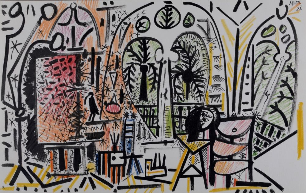 Lithographie Picasso - L'Atelier de La Californie #3, 1959