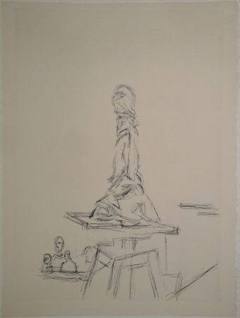 Eau-Forte Giacometti - L'Atelier à la selette I. (Studio with the turntable)