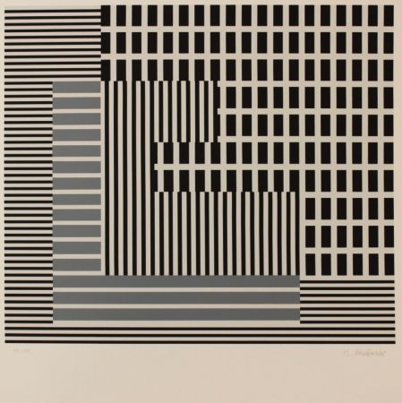 Lithographie Stazewski - LATTICE COMPOSITION - EXACTA FROM CONSTRUCTIVISM TO SYSTEMATIC ART 1918-1985