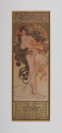 Lithographie Mucha - L'Automne