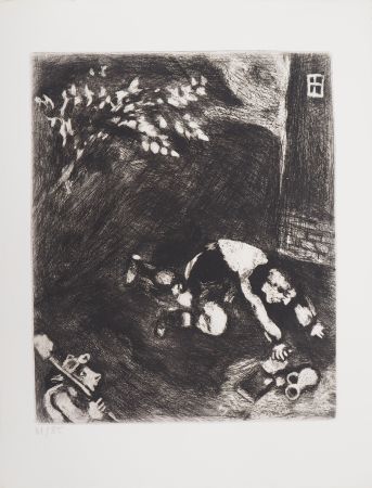Gravure Chagall - L'avare qui a perdu son trésor