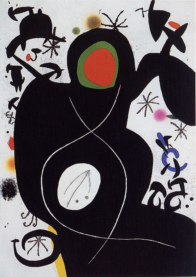 Gravure Miró -  L'Aveugle parmi les oiseaux