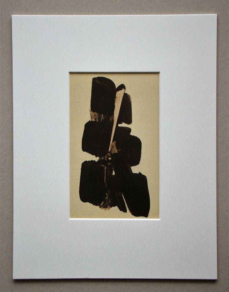 Offset Soulages (After) - Lavis au brou de noix