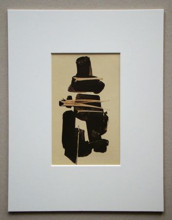 Offset Soulages (After) - Lavis au brou de noix