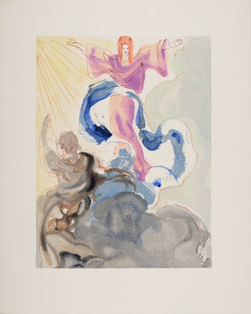 Gravure Sur Bois Dali - Le 1er Ciel, 1963