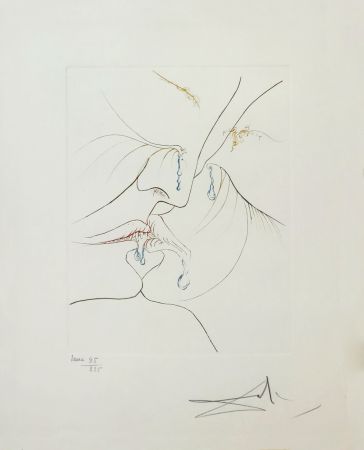 Eau-Forte Dali - LE BAISER (THE KISS)