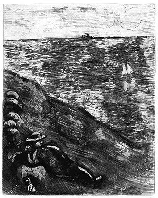 Eau-Forte Chagall - Le Berger et la Mer