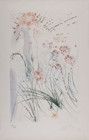 Gravure Dali - Le bien-aimé se nourrit parmi les lys, 1971