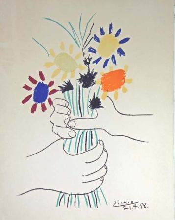 Lithographie Picasso - Le Bouquet 