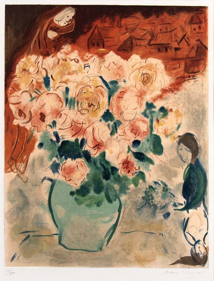 Lithographie Chagall - Le Bouquet (The Bouquet)