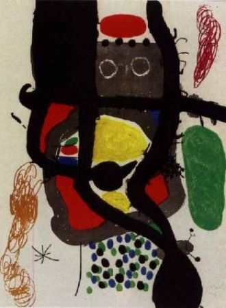 Eau-Forte Et Aquatinte Miró - Le Caissier