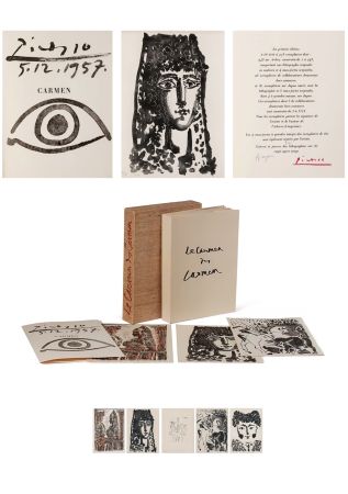 Livre Illustré Picasso - LE CARMEN DES CARMEN : 3 aquatintes, 1 pointe-sèche et 1 lithographie originales (1954)