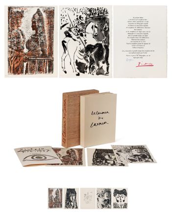 Livre Illustré Picasso - LE CARMEN DES CARMEN : 3 aquatintes, 1 pointe-sèche et 1 lithographie originales (1954)