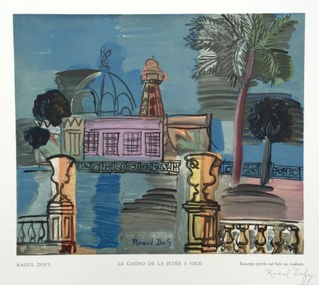 Gravure Sur Bois Dufy - Le Casino de la Jetée a Nice