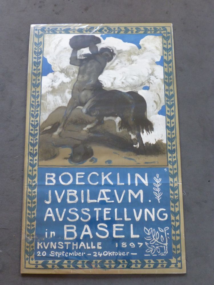 Affiche Boecklin - Le centaure ,musée de Bâle 