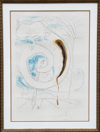 Gravure Dali - Le Cercle Visceral du Cosmos from La Conquete du Cosmos