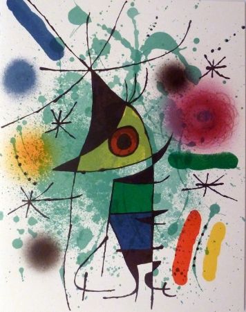 Lithographie Miró - Le Chanteur