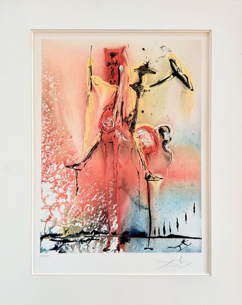Lithographie Dali - Le chavelier Moyenâgeux