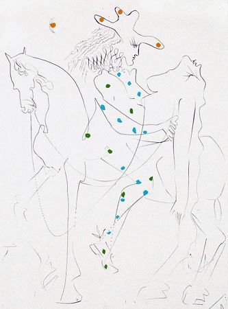 Gravure Dali - Le cheval de Picasso