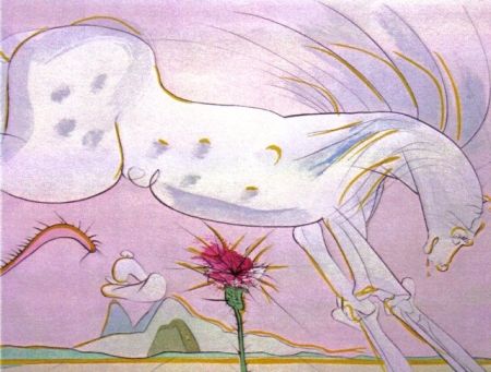 Gravure Dali - Le Cheval et le Loup (The Horse and the Wolf) 