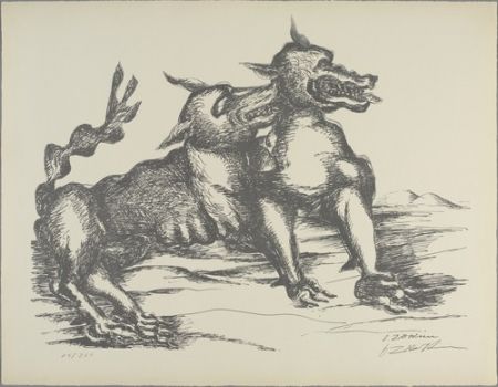 Lithographie Zadkine - Le Chien de Gerion