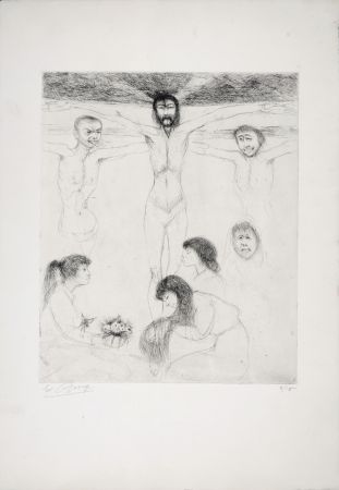 Gravure Goerg - Le Christ, c. 1960s-1970s - Hand-signed!