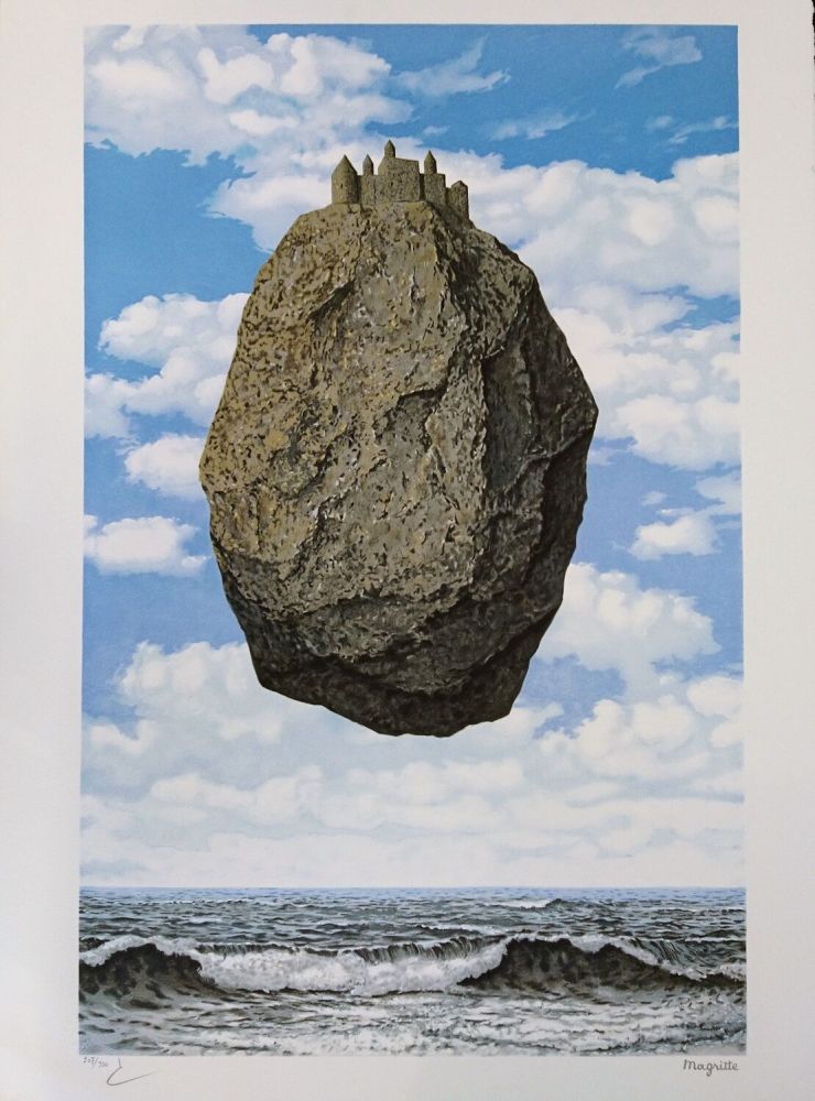 Lithographie Magritte - Le Château des Pyrénées