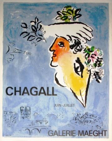 Affiche Chagall - Le cielbleu