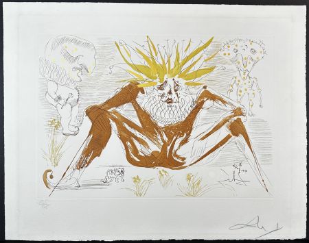 Gravure Dali - Le Cirque Le Fou (Clown)