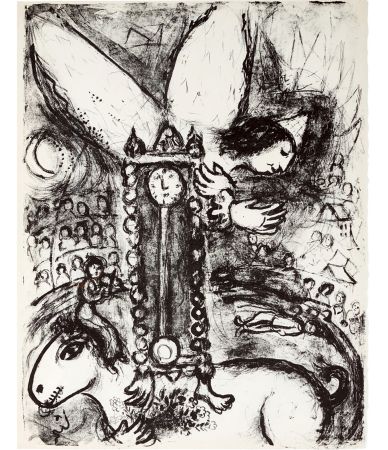 Lithographie Chagall - LE CIRQUE : Lithographie originale (Tériade, Paris 1967)