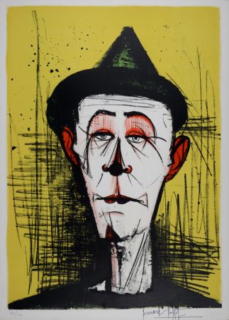 Lithographie Buffet - Le clown, 1968 - Hand-signed