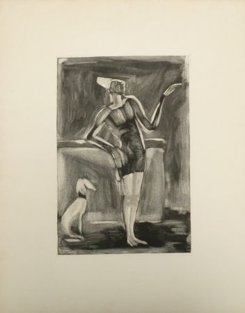 Gravure Rouault - Le clown et son chien