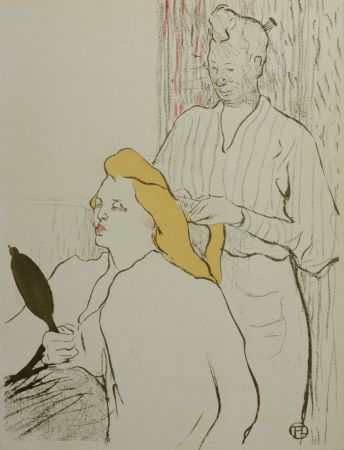 Lithographie Toulouse-Lautrec - Le Coiffeur