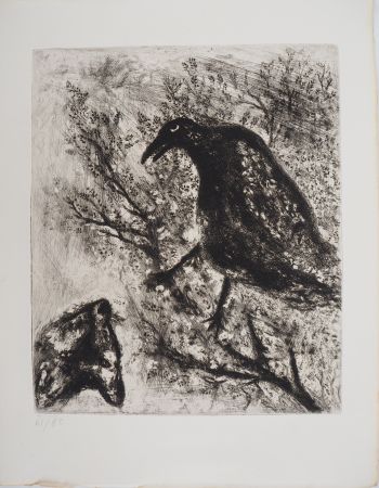 Gravure Chagall - Le corbeau et le renard
