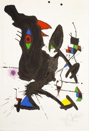 Lithographie Miró - Le Corbeau Vizir