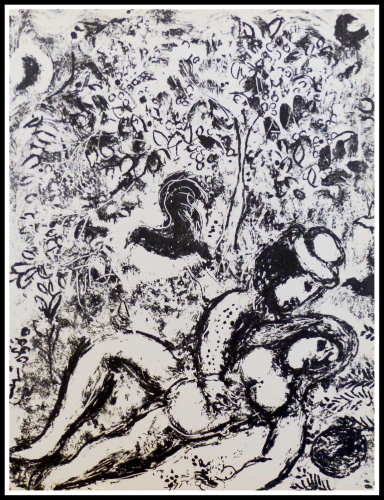 Lithographie Chagall - LE COUPLE A L'ARBRE