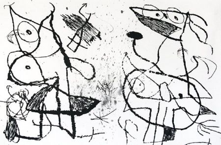 Eau-Forte Et Aquatinte Miró - Le Courtisan Grotesque XII