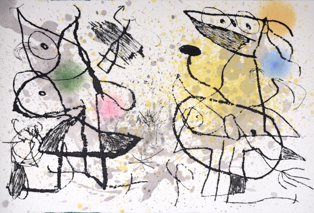 Eau-Forte Et Aquatinte Miró - Le Courtisan grotesque XIII, 1974