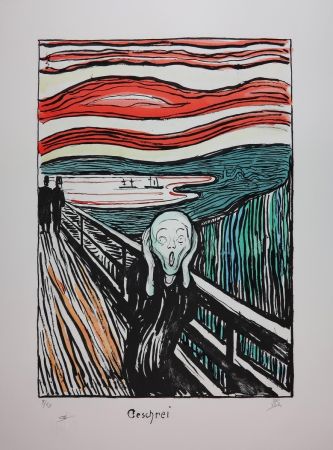 Lithographie Munch - LE CRI / THE SCREAM / GESCHREI - 1895