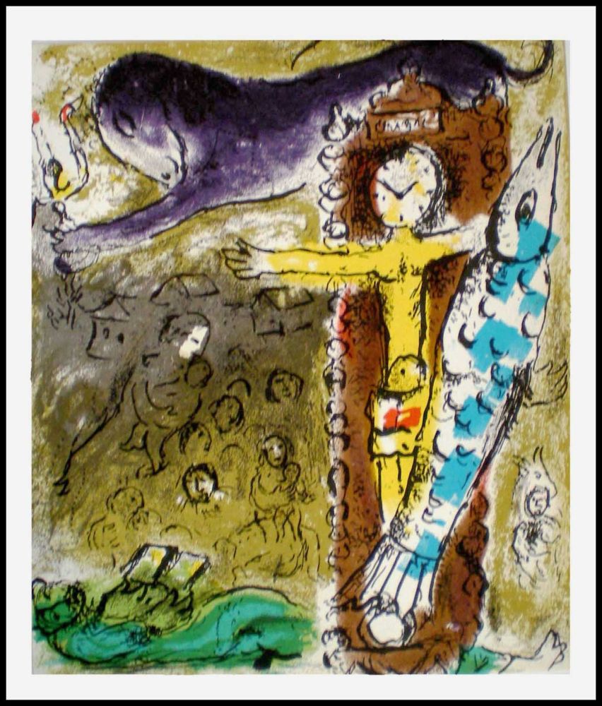 Lithographie Chagall - LE CRISTAL HORLOGE