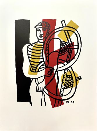 Lithographie Léger (After) - Le Cycliste