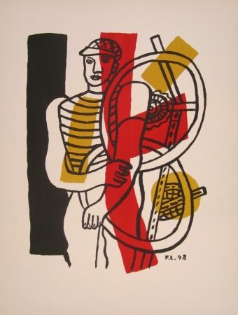 Lithographie Leger - Le cycliste