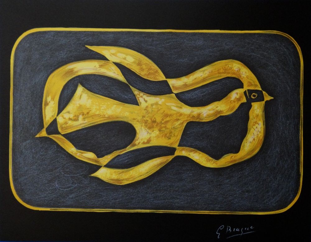Lithographie Braque - Le cygne de Léda