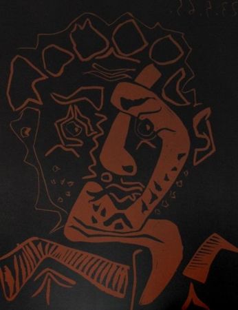 Linogravure Picasso - Le Danseur, Dancer